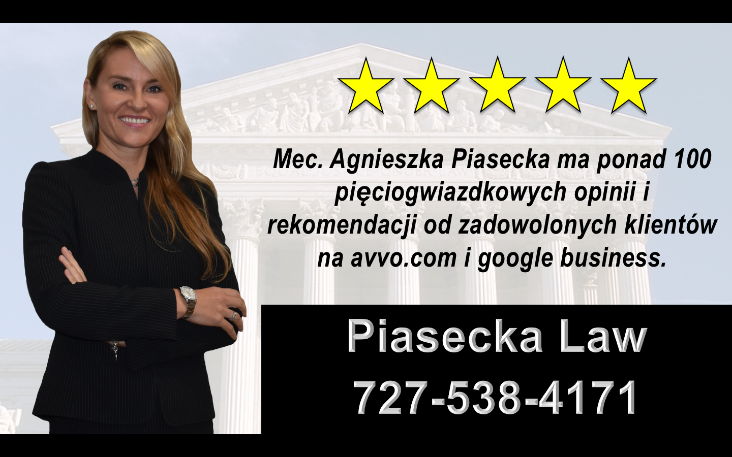 Agnieszka Aga Piasecka Reviews Polski, Adwokat, Prawnik, Fort Myers, Floryda